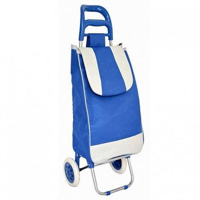 Велика дорожня тачка-сумка з коліщатками колір Блакитний SU63 фото