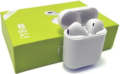 Бездротові білі сенсорні Bluetooth-навушники I18 Airpods 90777 фото