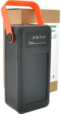 Портативна батарея NEW зовнішня повербанк Power Bank 100000 mAh із сонячною панеллю та ліхтариком NYM638 фото