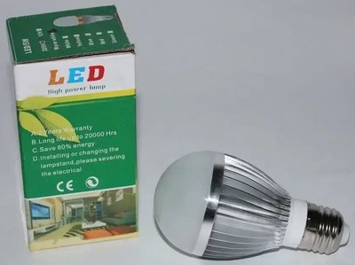 ОЧЕНКА! Світлодіодна лампа LED 3 Вт/220 В Енергоощадна лампочка  Led лампа E27 (Плохе паковання 2019) LED2019 фото