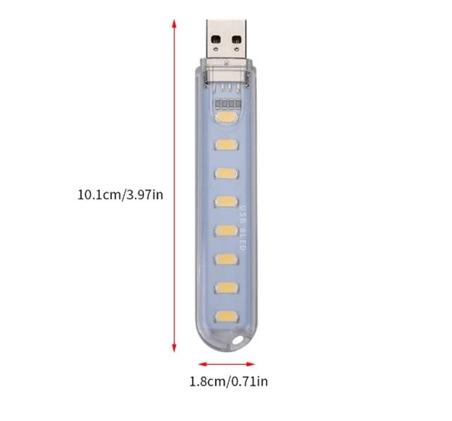 Світильник USB Мініфлешка світлодіодний ліхтарик світлодіодний холодний білий LED-лампа LIUS140 фото