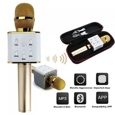 Bluetooth-мікрофон для караоке Q7 Блютуз мікро + ЧЕХОЛ 381141 фото
