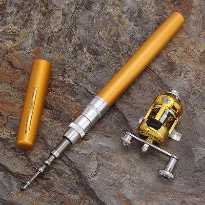 Вудка складана з котушкою та волосінню, телескопічна, Fishing rod in pen case, блешня, вудка ручка 3811152 фото