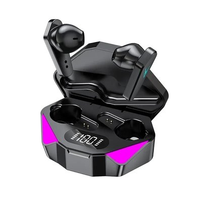 Ігрові геймерські бездротові навушники Bluetooth TWS X15 стереогарнітура з мікрофоном зарядним кейсом TWSX15 фото
