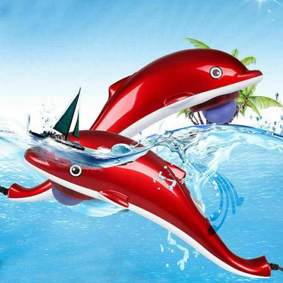 Інфрачервоний ручний масажер "Дельфін" великий 40 см, масажер для всього тіла "Dolphin" 9158 фото