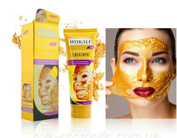 Золота маска для обличчя Wokali Whitening Gold Caviar Peel Off Mask 130 г D3761 фото